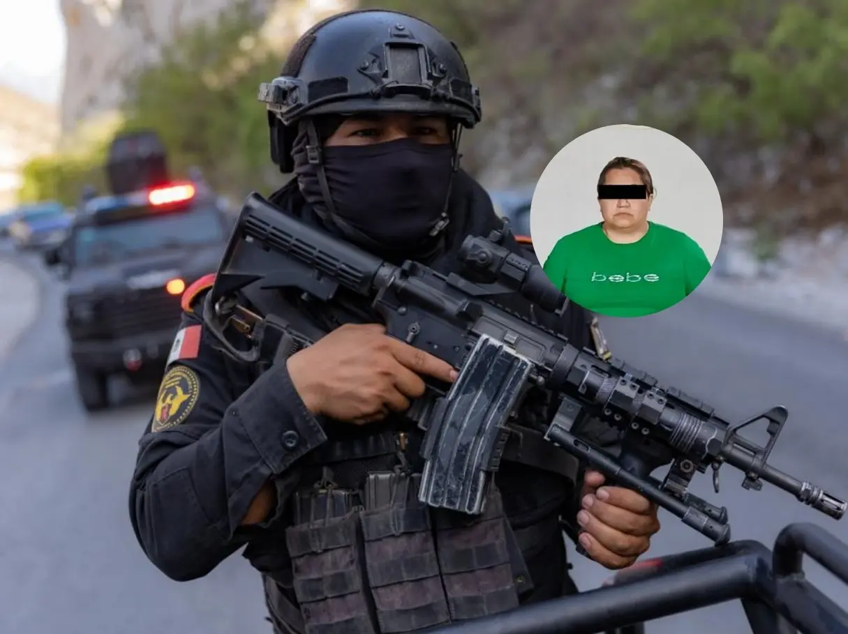 La detención se realizó en calles de la colonia El Barrial, en Mina, Nuevo León, cuando elementos de Fuerza Civil montaron un operativo para dar con el paradero de la mujer buscada por las autoridades. Foto: Fuerza Civil/Canva.