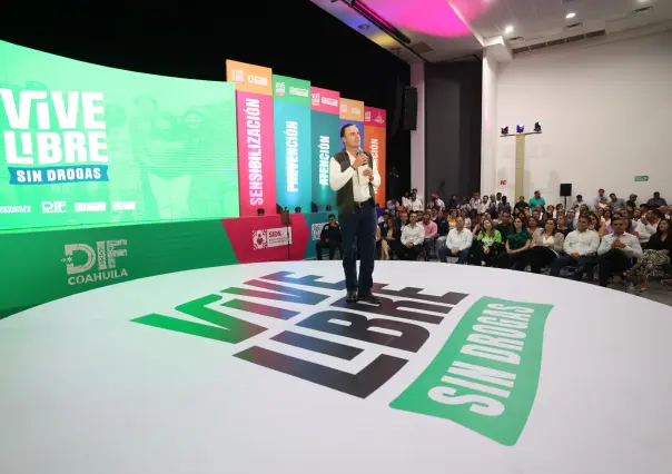 Manolo Jiménez presenta Vive libre, vive sin drogas, estrategia integral para prevenir adicciones