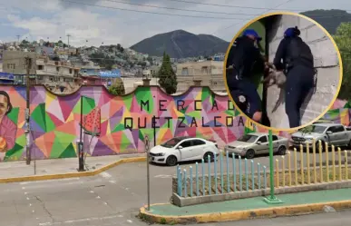 VIDEO | Policías de la SSC CDMX rescatan a perrito disfrazado de Santa Claus atorado entre paredes