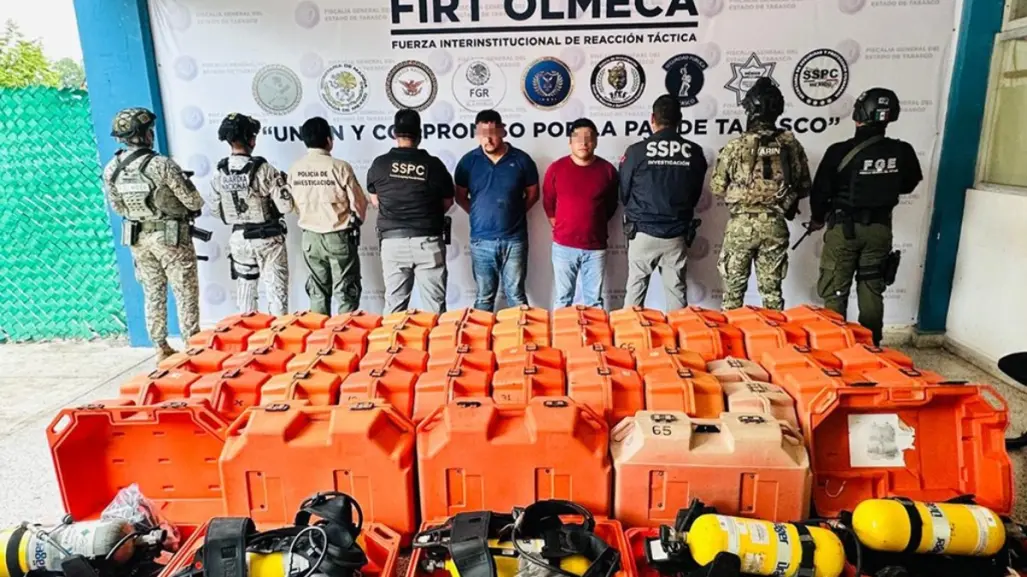 Arrestan en Tabasco a piratas que asaltaron plataforma petrolera de Pemex en Campeche