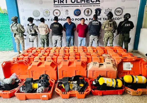 Arrestan en Tabasco a piratas que asaltaron plataforma petrolera de Pemex en Campeche