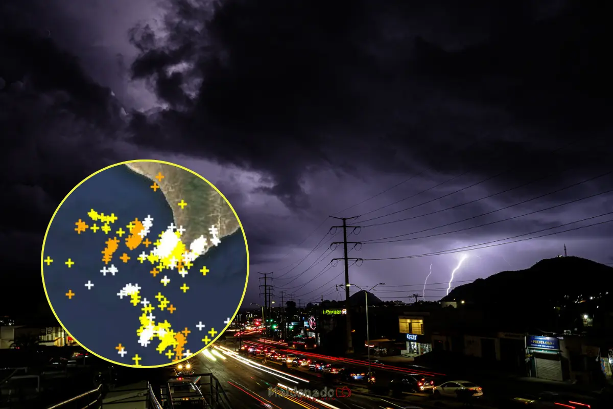 Tormenta eléctrica en Cabo San Lucas. Foto: Juan Arturo Maldonado | Clima Sudcaliforniano