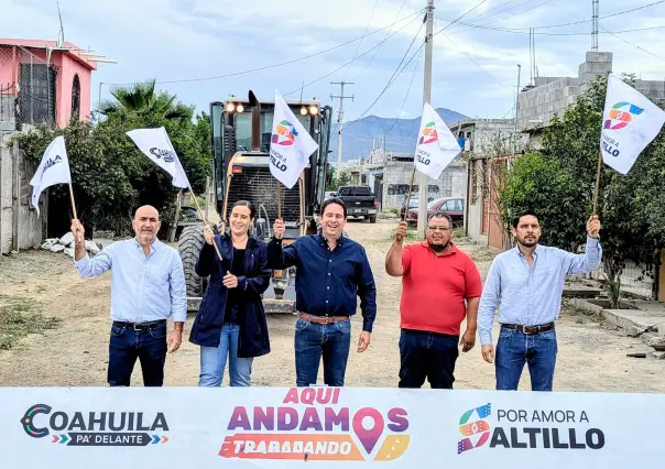 Javier Díaz arranca pavimentación en colonia Nueva Aurora de Saltillo con inversión de 3.4 mdp