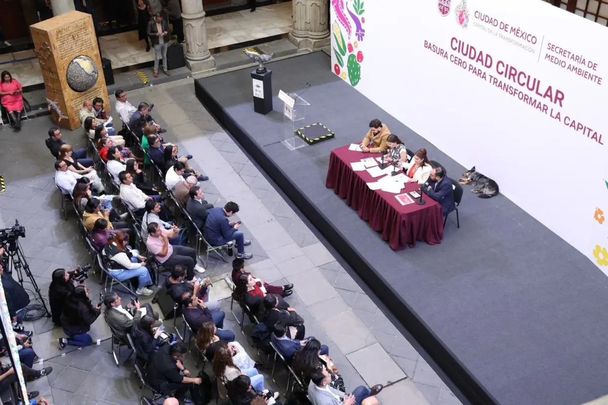 La Jefa de Gobierno Clara Brugada presenta su plan “Ciudad Circular, Basura Cero”. Foto: Mario Flores