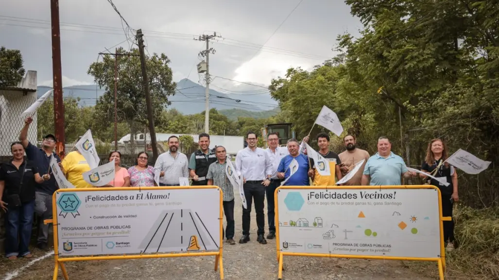 David de la Peña impulsa movilidad con obra de pavimentación en la comunidad El Álamo