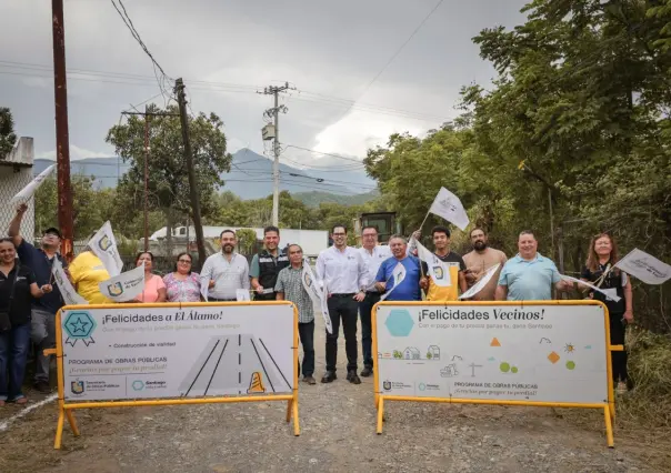 David de la Peña impulsa movilidad con obra de pavimentación en la comunidad El Álamo