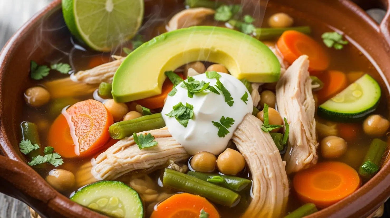 Caldo Tlalpeño. Foto: creada con IA