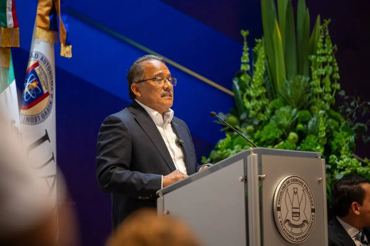 El alcalde de Escobedo, Andrés Mijes, destacó la necesidad de unir visión y acción. Foto: Gobierno de Escobedo