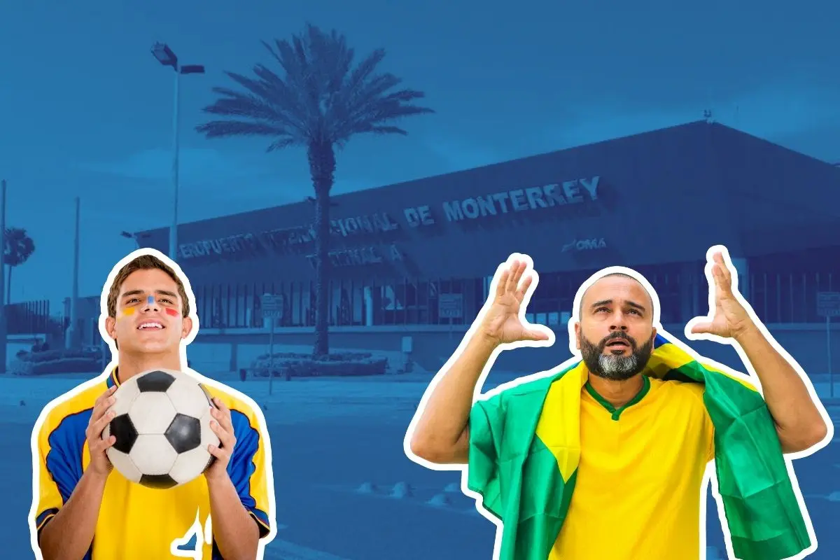El primer juego del Mundial 2026 en Nuevo León se jugará el próximo domingo 14 de junio de 2026. Foto: Aeropuerto Internacional de Monterrey / Canva