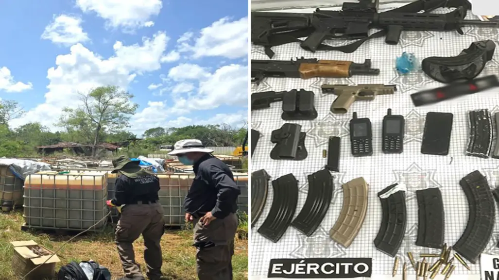 Operativos coordinados de seguridad aseguran armas, drogas y tomas de hidrocarburos en 11 estados
