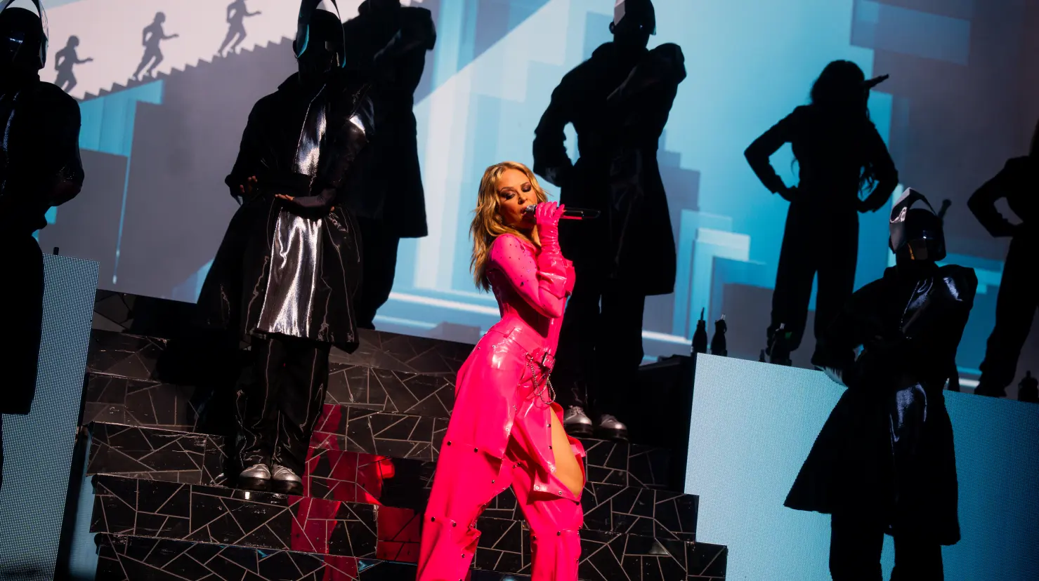 Kylie Minogue cerró en Monterrey su gira Tension Tour que inició en Australia en febrero de este año. Foto. Cortesía Ocesa.