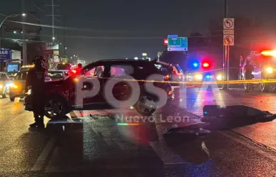 Motociclista pierde la vida tras chocar contra camioneta en Monterrey