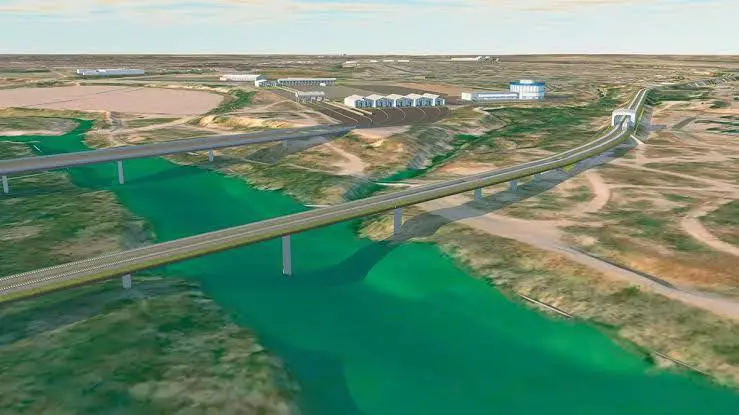 Simulación del Puente Verde en Piedras Negras - Eagle Pass / Foto: LMNoticias 