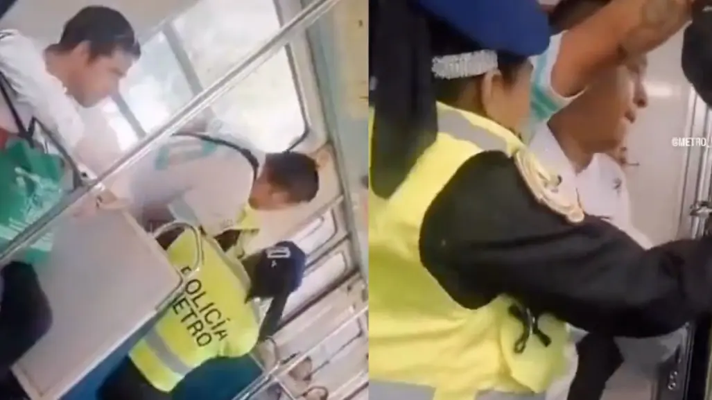 VIDEO | Vendedor de merengues es detenido con violencia en Metro CDMX; usuarios aseguran que no vendía