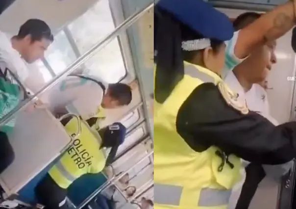 VIDEO | Vendedor de merengues es detenido con violencia en Metro CDMX; usuarios aseguran que no vendía