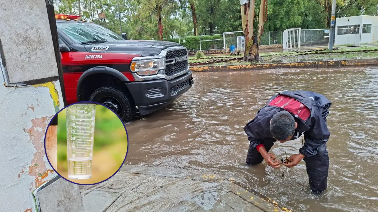La lluvia ha generado algunos encharcamientos y caída de árboles. Foto: DMPC Durango.