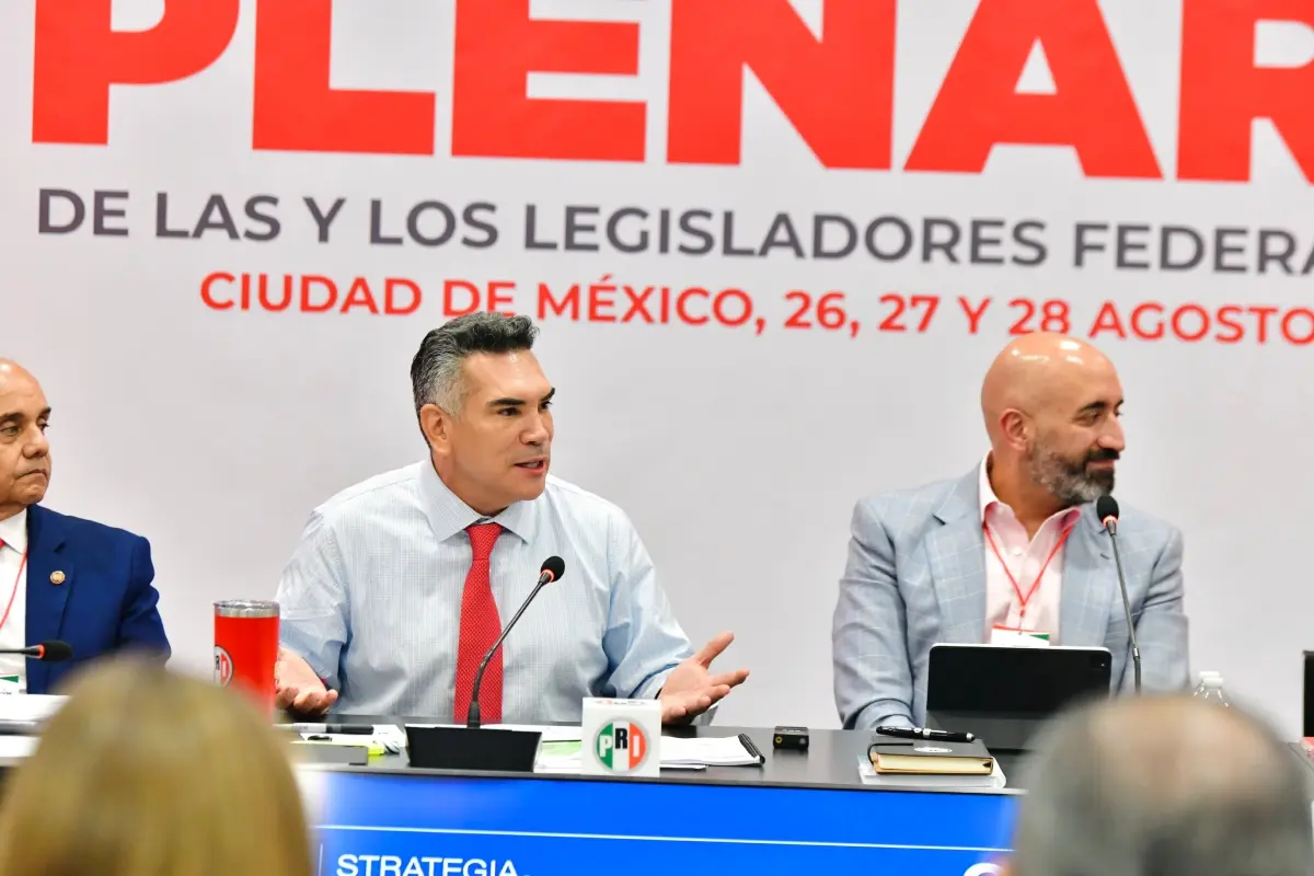 Alejandro Alito Moreno en conferencia de prensa Foto: X(Twitter) @alitomorenoc