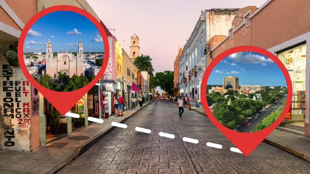Cómo ir de la Plaza Grande al Paseo de Montejo en Mérida por la ruta más rápida