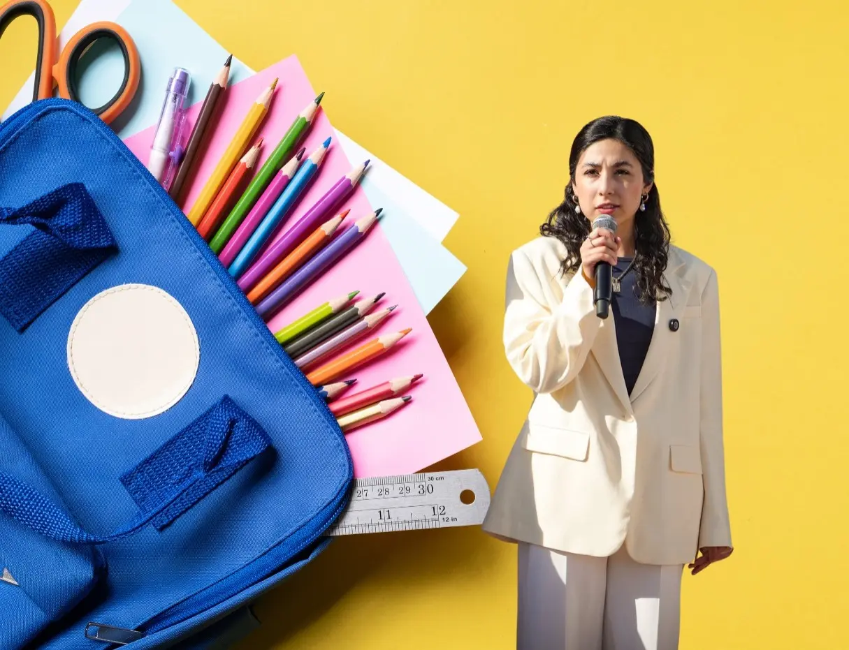 Elva Deyanira destacó que estas acciones no solo buscan fortalecer la educación, sino también garantizar que ningún niño se quede sin las herramientas necesarias para iniciar clases. Foto: Canva/Elva Deyanira.