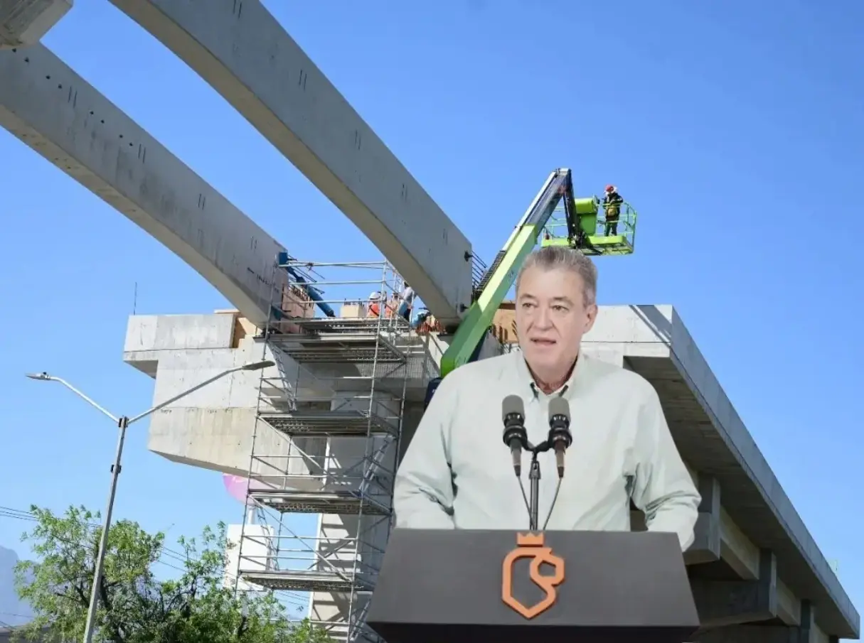 En Nuevo León Informa, el Secretario señaló que van en tiempo en las obras del Metro, que deberán estar concluidas para el mes de marzo rumbo al mundial del 2026. Foto: Canva/POSTA.