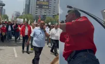 VIDEO | Simpatizantes del PRI marchan en Reforma para respaldar a “Alito” tras pleito con Noroña
