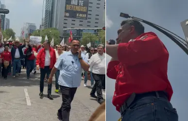 VIDEO | Simpatizantes del PRI marchan en Reforma para respaldar a "Alito" tras pleito con Noroña