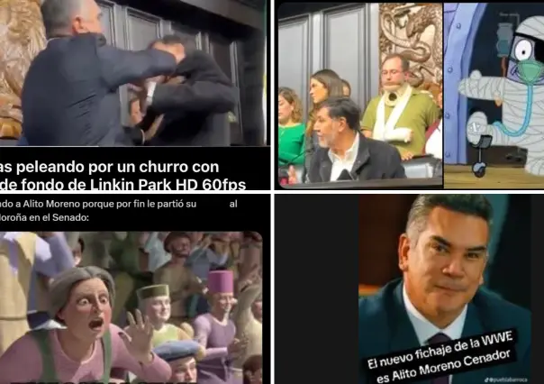 Pelea de Alito Moreno y Fernández Noroña desata memes en redes sociales