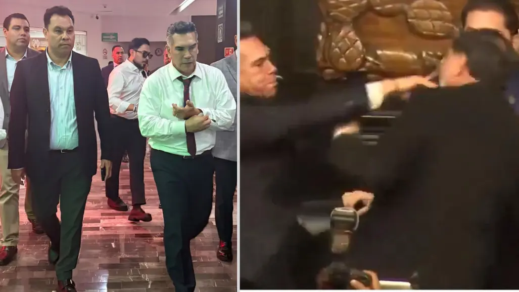 Alito vs. Noroña: diputado de Durango escolta a líder del PRI tras pelea en el Senado