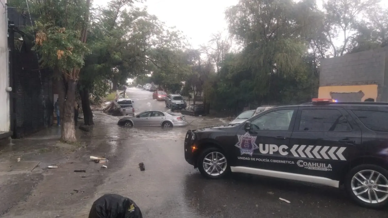 Este jueves 28 de agosto se registró una fuerte lluvia en Saltillo. (Fotografía. Gobierno de Saltillo)