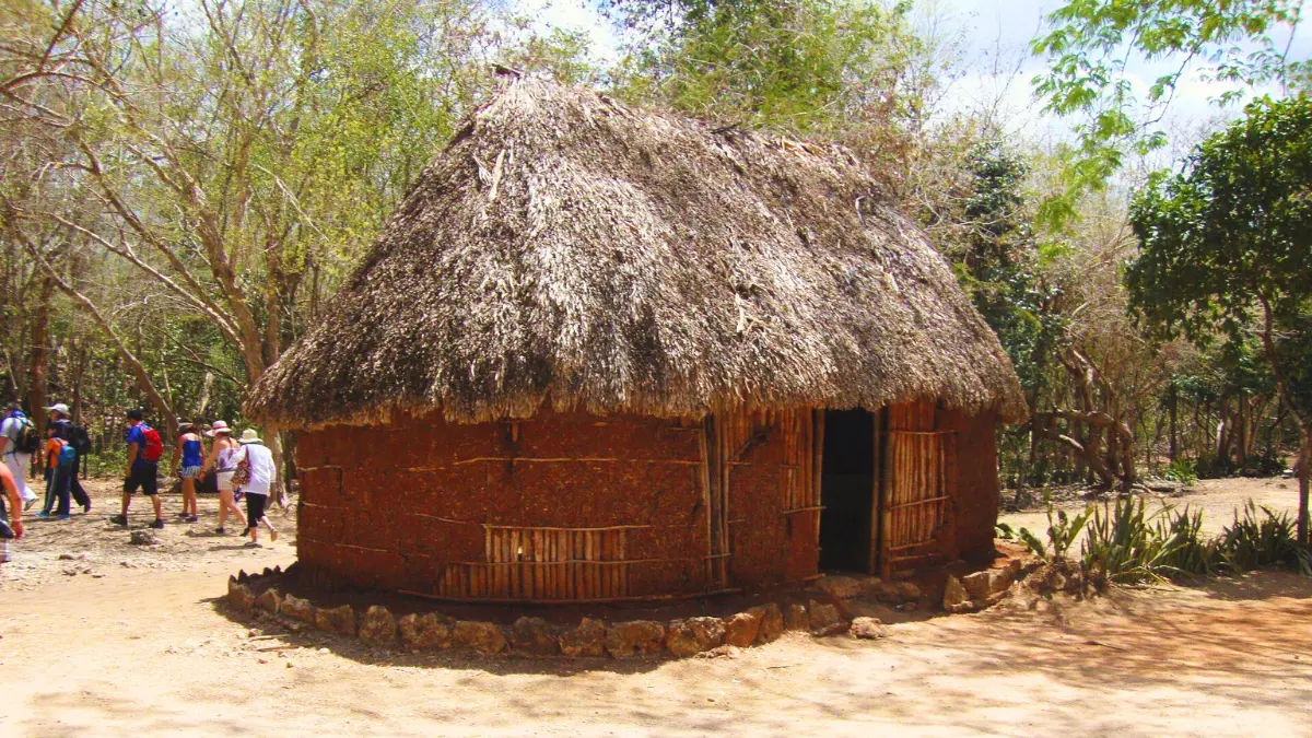 El bajareque ayuda a mantener frescas las casas mayas en Yucatán Foto: Reddit