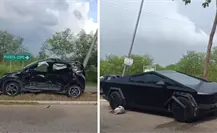 Fuerte choque entre BYD y Cybertruk deja 3 lesionados al norte de Mérida