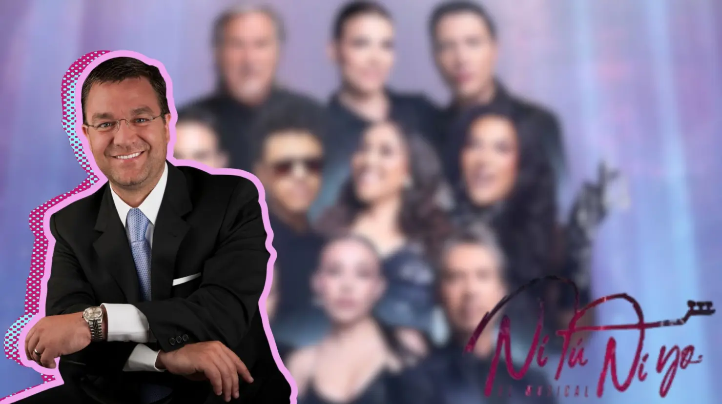 El abogado Guillermo Pous invitó al público a no perderse este montaje basado en canciones de Juan Gabriel. Foto. Canva.