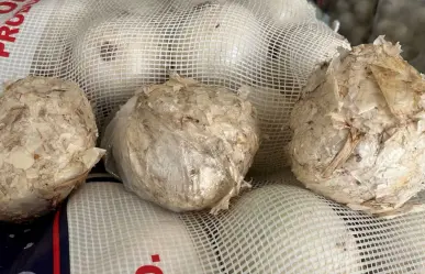 Aseguran más de media tonelada de metanfetamina en Nuevo Laredo oculta en tarimas con piedra