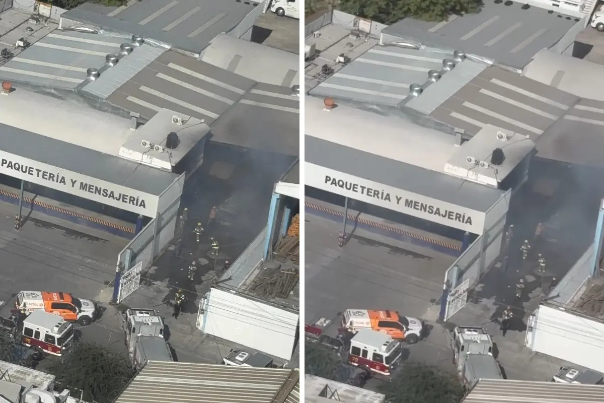 Incendio en establecimiento en Monterrey. Foto: Protección Civil de Nuevo León