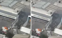 Incendio de camión estacionado moviliza cuerpos de auxilio en colonia Bellavista en Monterrey