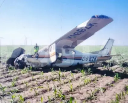 Cae avioneta al sur de Reynosa; muere una persona y otra resulta herida