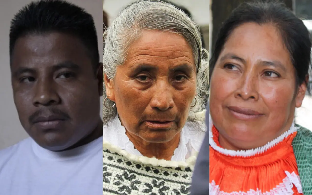 Raúl Hernández Abundio, Bonifacia Lugardo de Jesús, Jacinta Francisco Marcial. Foto: Canva