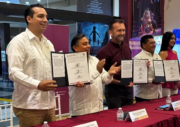 Firman convenio Patronato CULTUR y las secciones 33 y 57 del SNTE en Yucatán