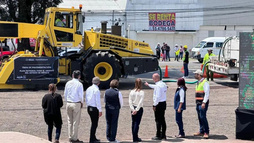 Entra en operación nuevos trenes para la repavimentación en el oriente del Edomex