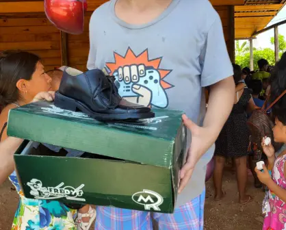 Mayas Eternos A.C. entrega 500 pares de zapatos a infancias del sur de Mérida