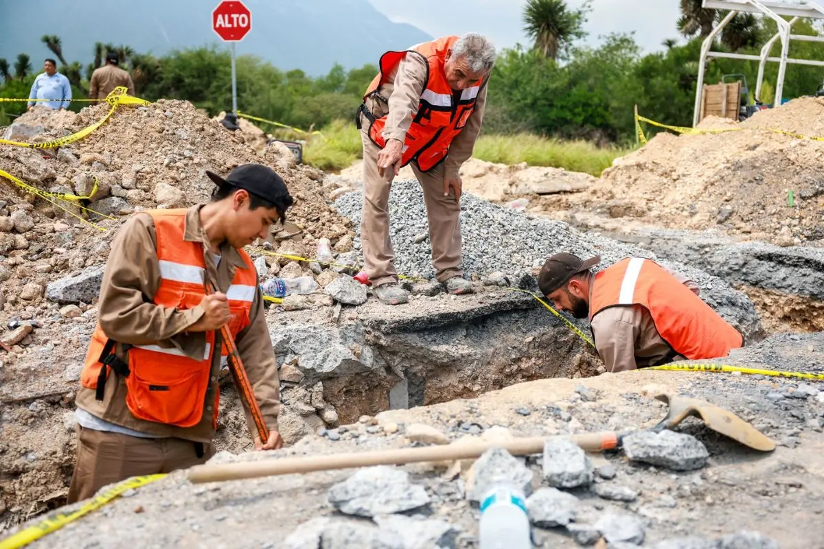 El organismo Servicios de Agua y Drenaje de Monterrey (AyD) informó que no existe un incremento en los trabajos inconclusos en la Zona Metropolitana. Foto: Agua y Drenaje de Monterrey