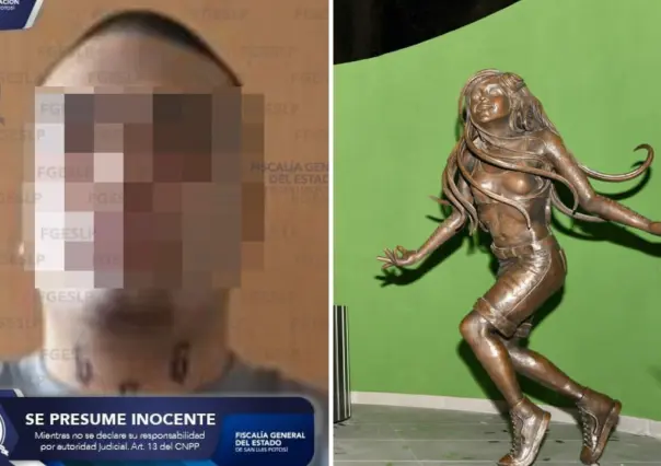 Detienen a hombre por el robo de "La Bailarina" en San Luis Potosí