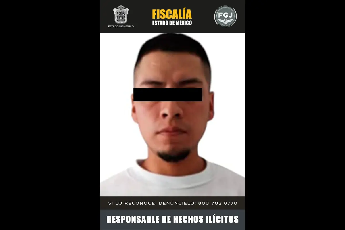 Detenido por la fiscalía del Edomex. Foto: X (@FiscaliaEdomex)