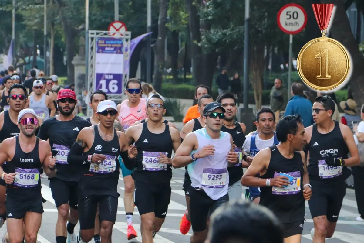 Participantes del Maratón de la Ciudad de México. Foto: Facebook (Maratón de la Ciudad de México Telcel) | Canva