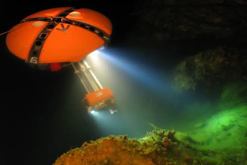 Robot que midió el fondo del cenote 