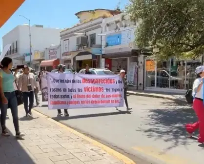 Familiares de personas desaparecidas marchan en Tamaulipas, piden apoyo para encontrarlos