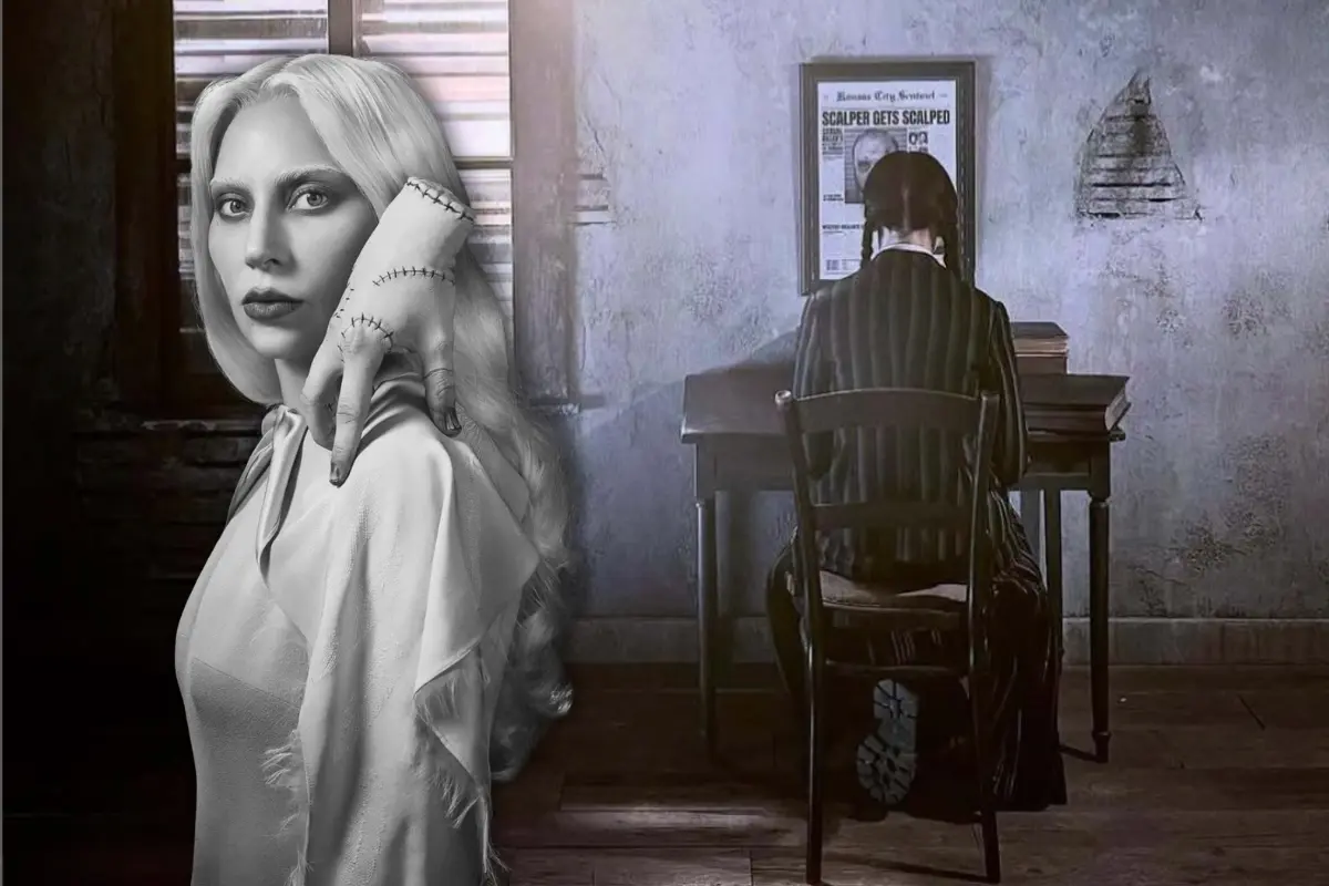 Así luce Lady Gaga como Rosaline Rotwood (Foto: IG @wednesdaynetflix, @netflix / Canva)