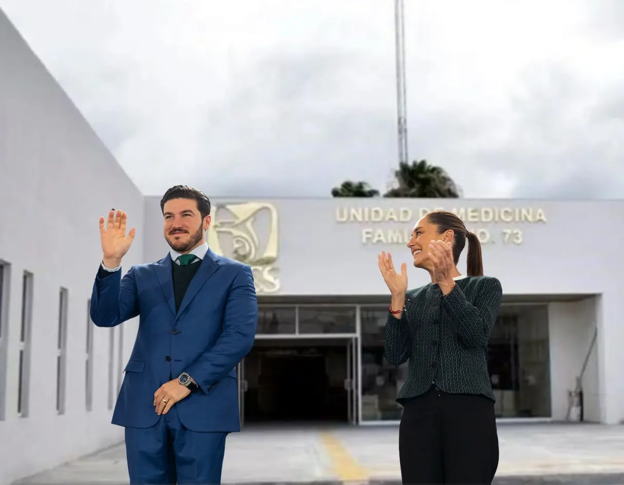 Esta clínica fue inaugurada en noviembre del 2024, por el Gobernador de Nuevo León, Samuel García y la Presidenta de México, Claudia Sheinbaum. Foto: Canva/IMSS.