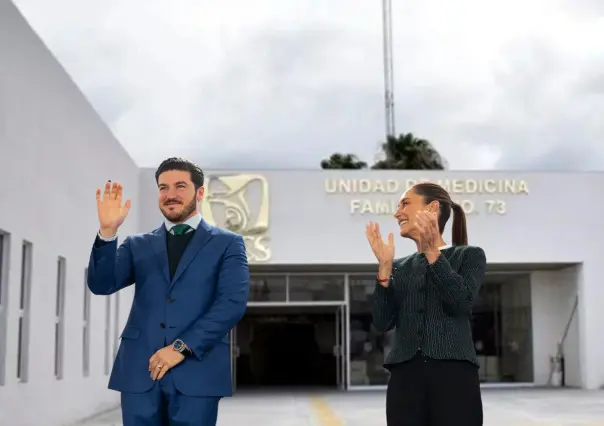 Claudia Sheinbaum destaca construcción de clínica del IMSS en Nuevo León