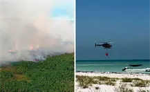 Incendio forestal en Holbox es liquidado en su totalidad tras varios días activo Incendio forestal en Holbox es liquidado en su totalidad tras varios días activo
